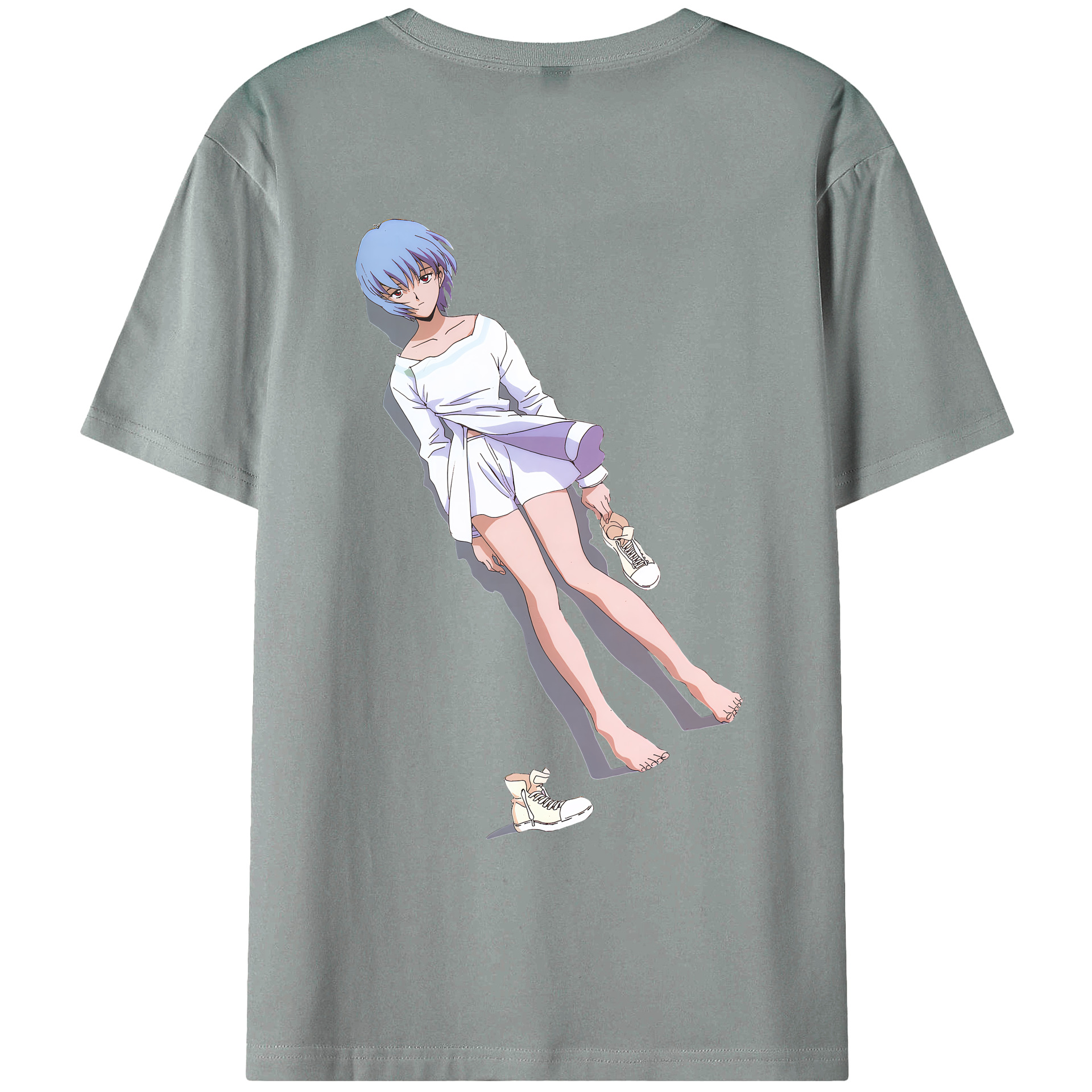 （画像用） EVA 新世紀エヴァンゲリオン 綿100％ メンズ半袖Tシャツ（バックプリント） 通気性